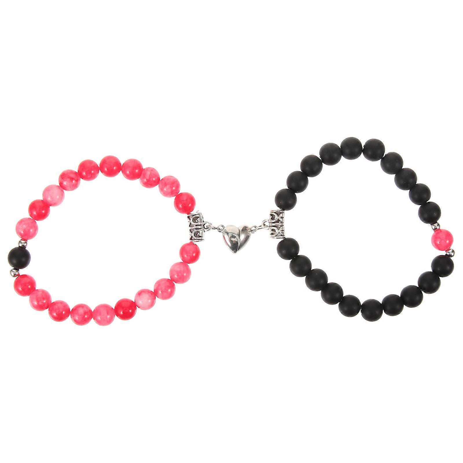 1 Pair Beaded Heart Shape Simple And Minimalist Design Multi Adjustable Fit