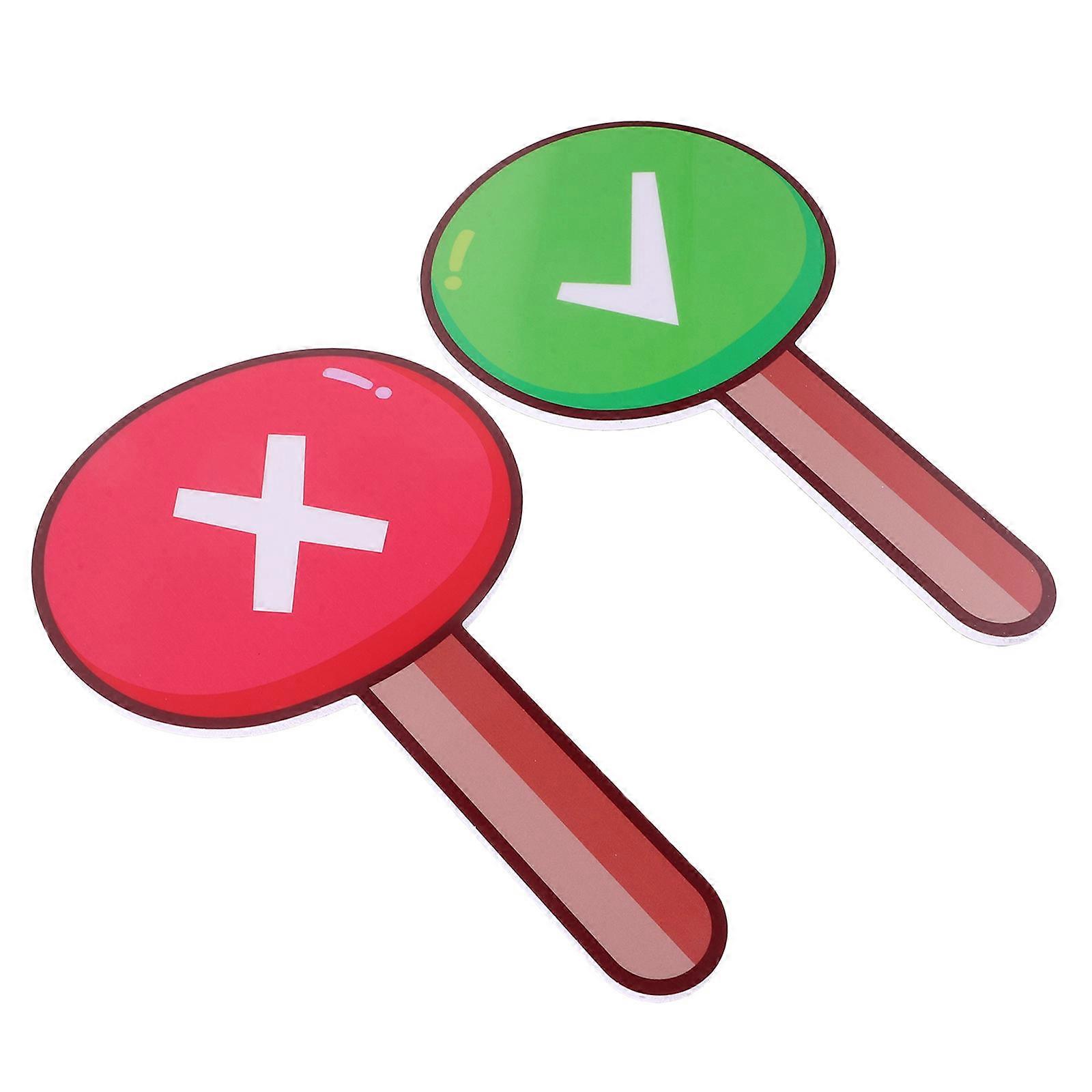 Vote Paddle 2Pcs Game Paddle for Handheld Classroom Judging