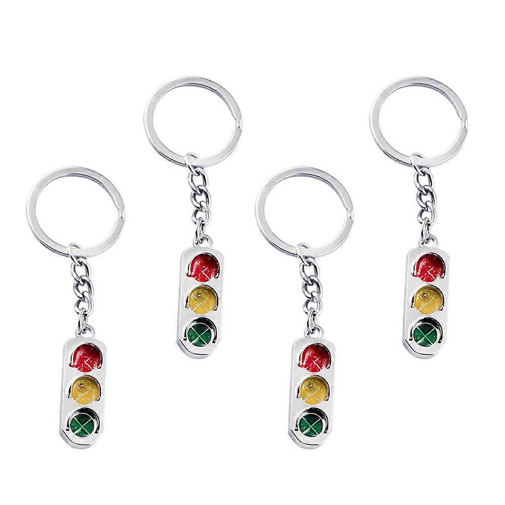 Decorative Key Chain Metal Signal Lamp Pendant for Decoration 12Pcs