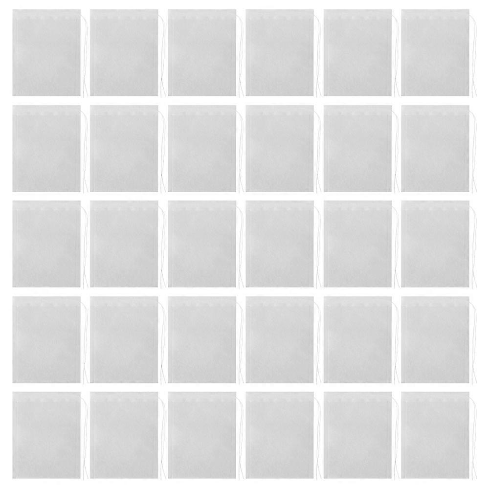 Tea Bags 300Pcs Disposable Drawstring Pouches For Tea Leaf Filtering In Home And Office Use With Rectangular White Non-Woven Fabric