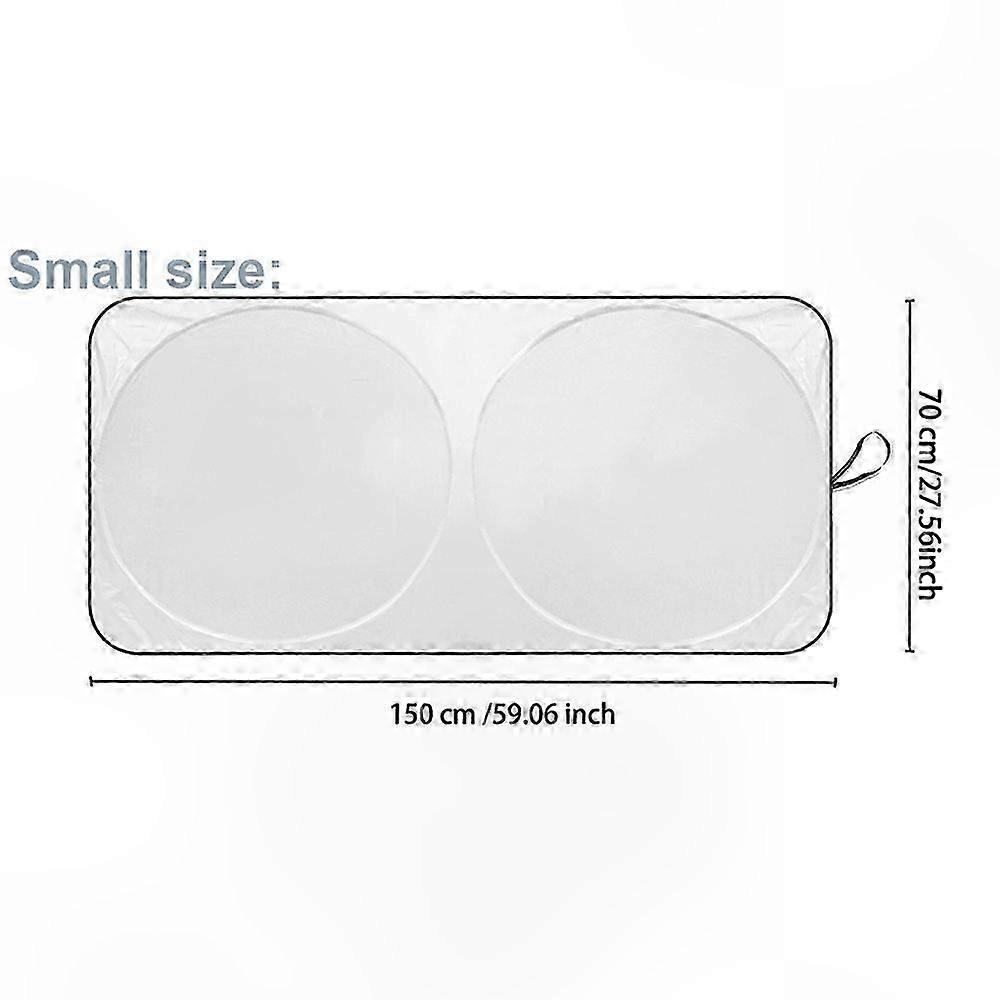 Multi-Color Windshield Sunshade for Front Window Protection - Universal Fit for Compact to Mid-Size Vehicles