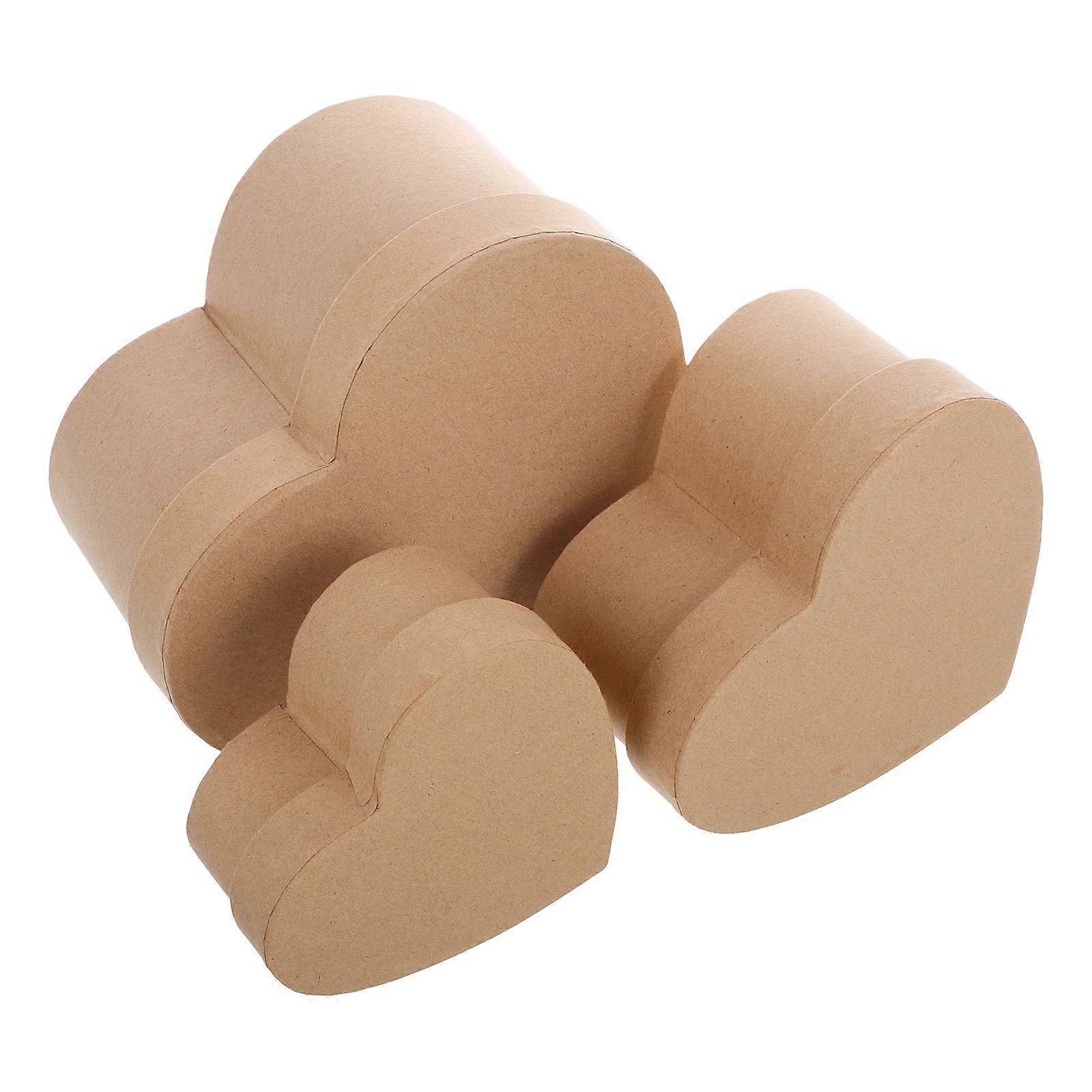 Heart Shaped Cardboard Box with Lid for Keepsake 9Pcs Set