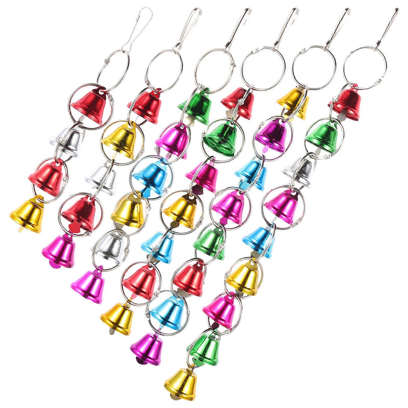 Bird Toys Parrot Bells Pendant for Diversion 30Pcs Assorted Color