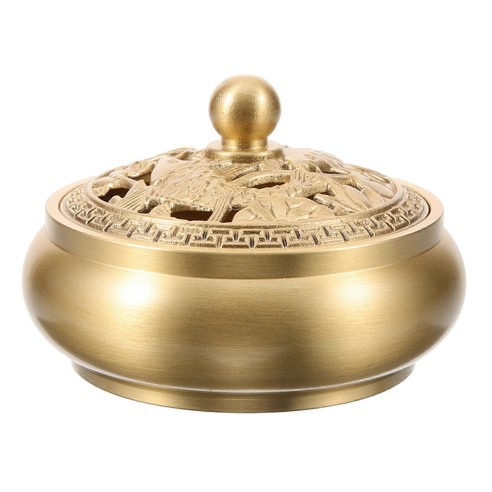 Decorative Incense Holder Copper Craft for 3Pcs Desktop Use