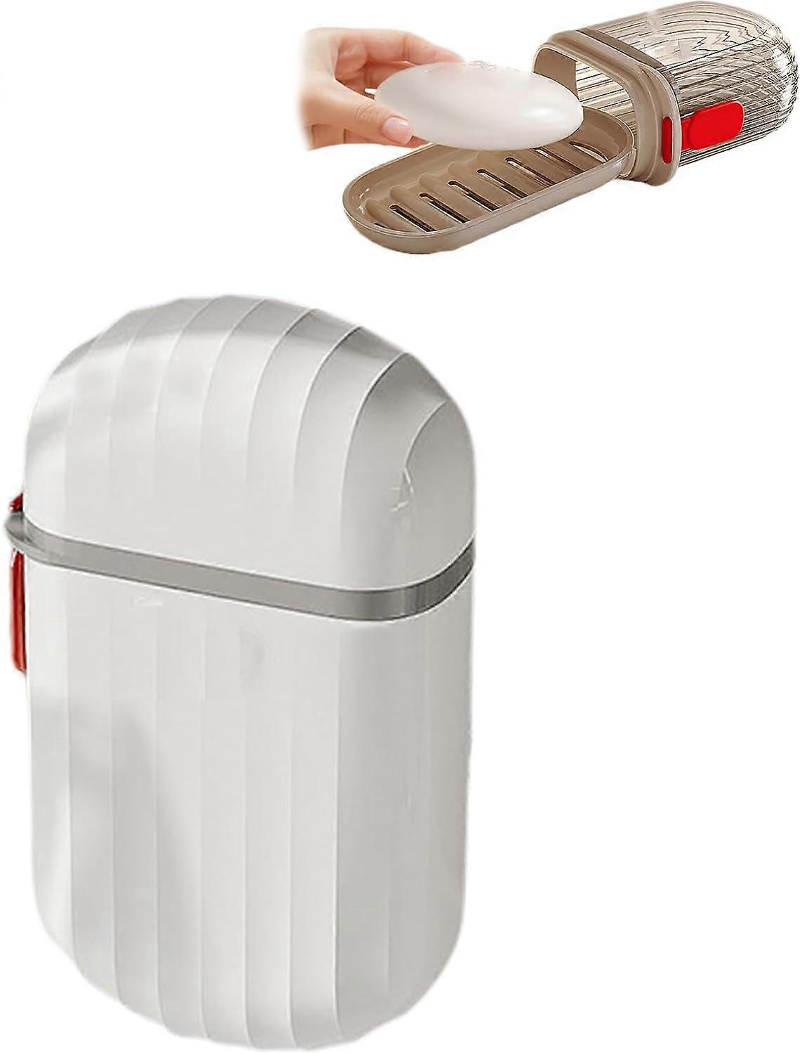 Travel Soap Case with Lid, Portable Bar Soap Holder for Shower, Bathroom, Camping, Gym - Compatible with Standard Bar Soap