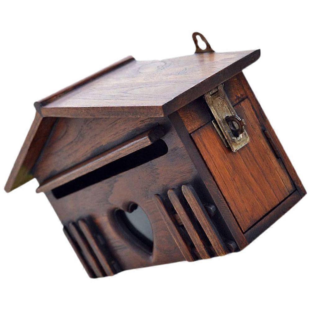Wooden Suggestion Box for Storage with Wall Mount Feature
