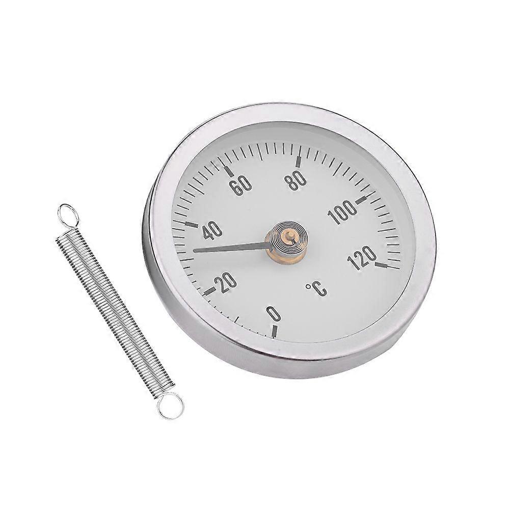 63mm Waterproof Dustproof IP55 0-120 Bimetal Temperature Spring Thermometer Pipe Surface