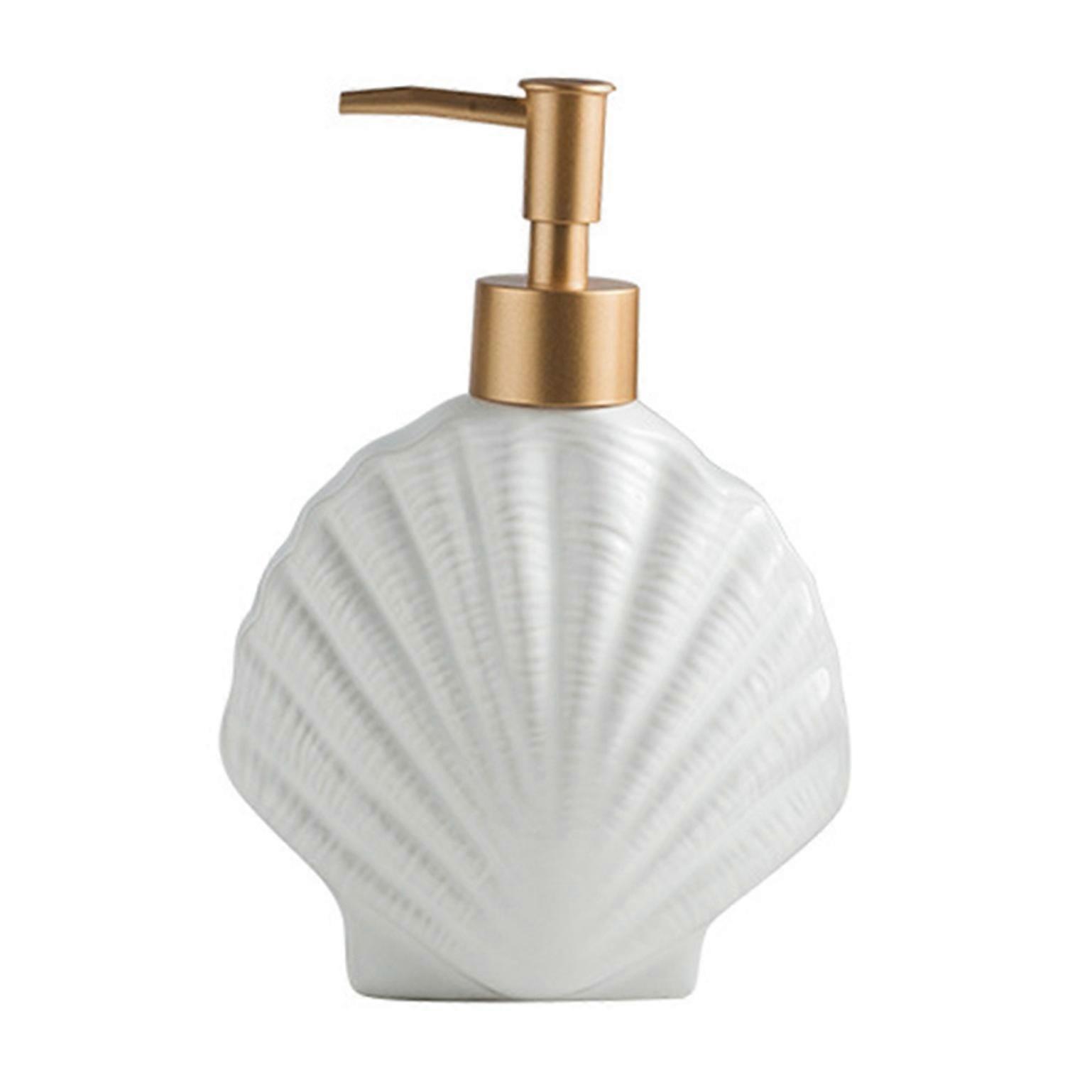 Ceramic Soap Dispenser, Lotion Hand-Sanitizer Bottles,420ML,Shell