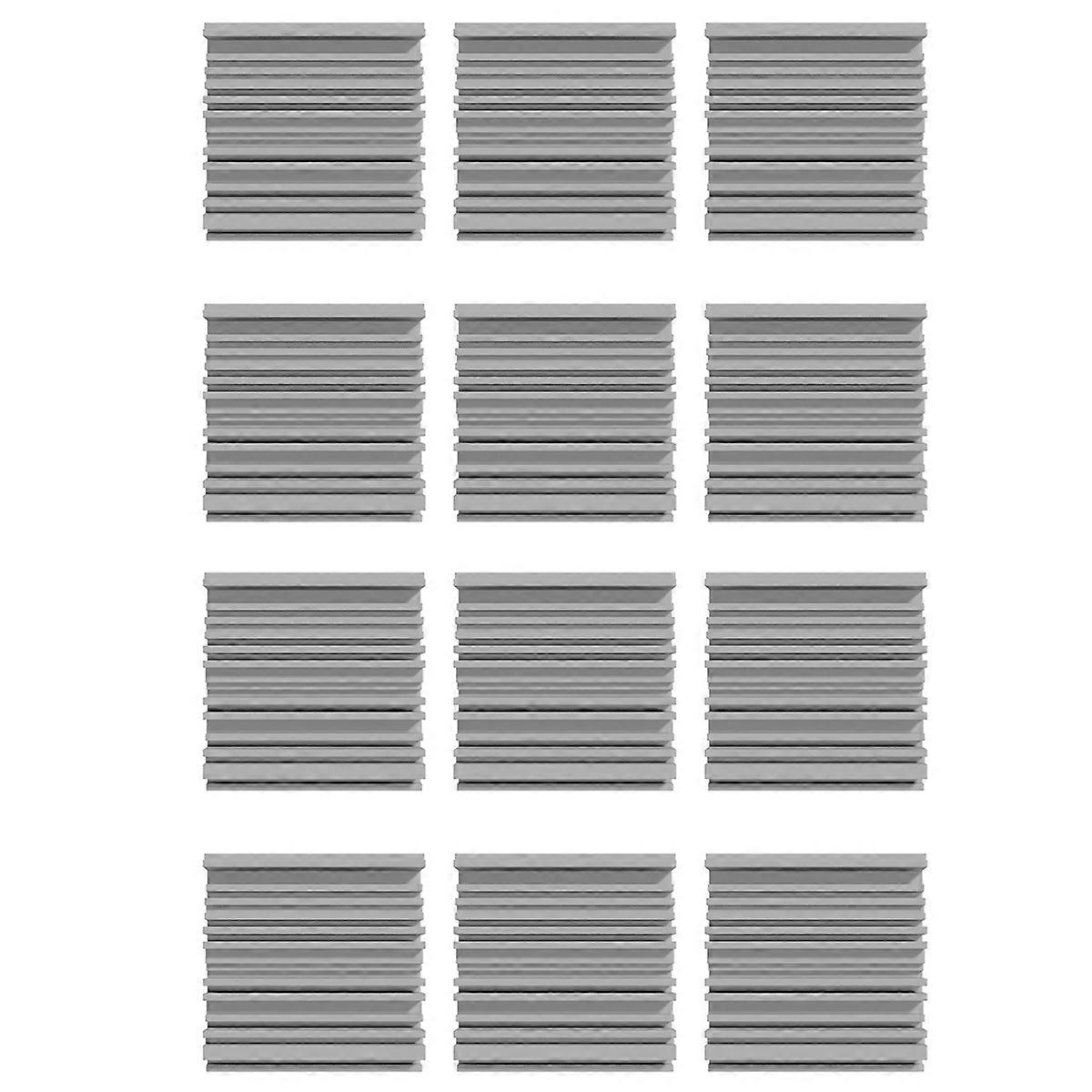6 Pcs Self-Adhesive Acoustic Foam Panels, Grey