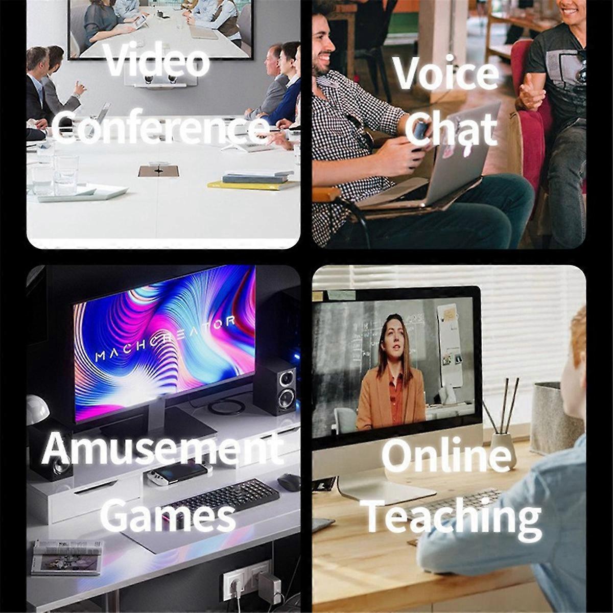 USB Bluetooth Conference 360° Voice Capture Microphone Black