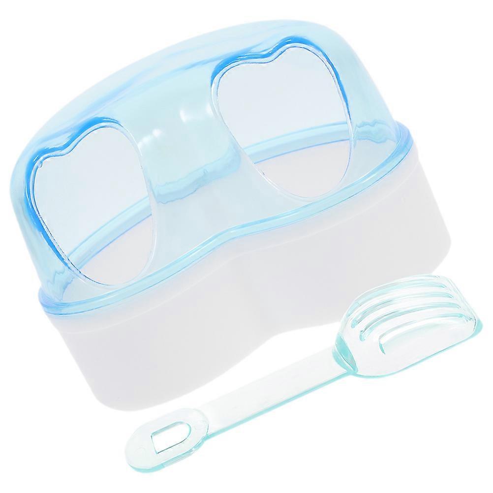 Transparent Hamster Sand Bath Box for Bathing 2Sets Sky-Blue Color