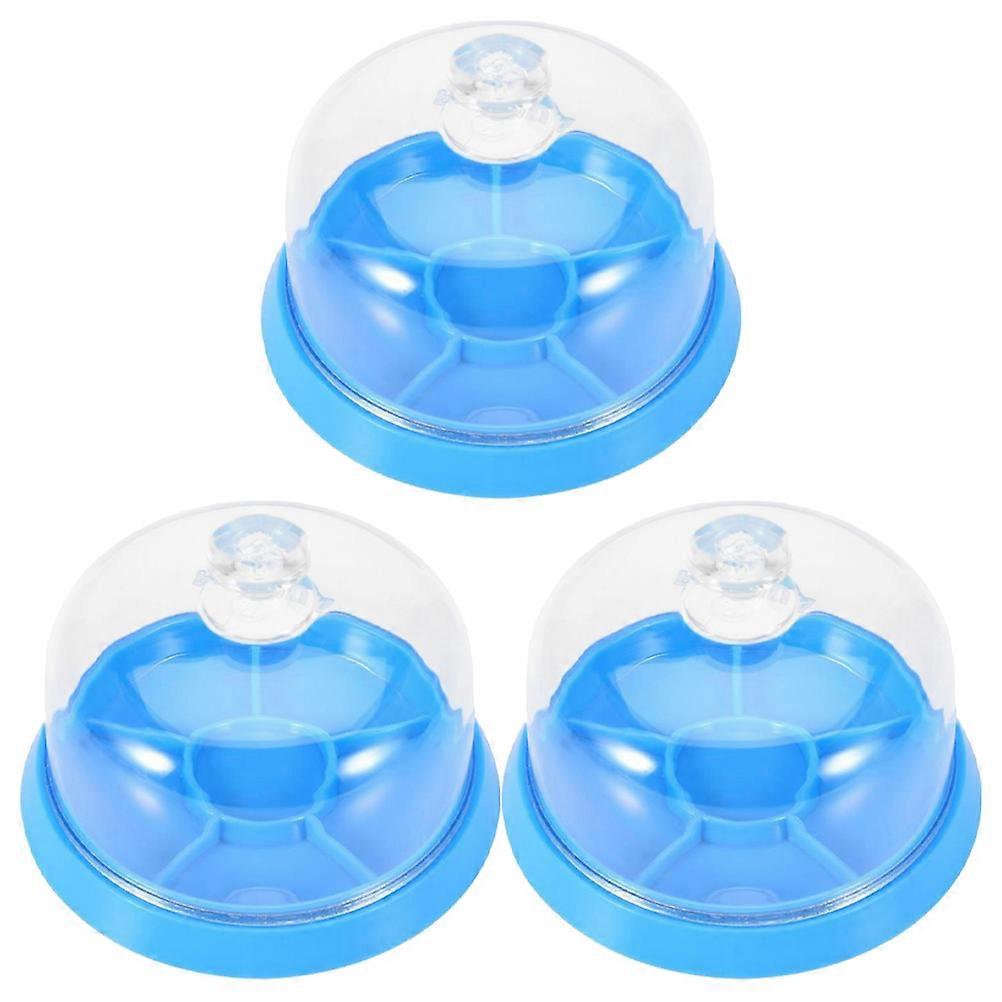 Organized Plastic Watch Movement Tray For Small Components And Hobbyists Dustproof Design 3Pcs