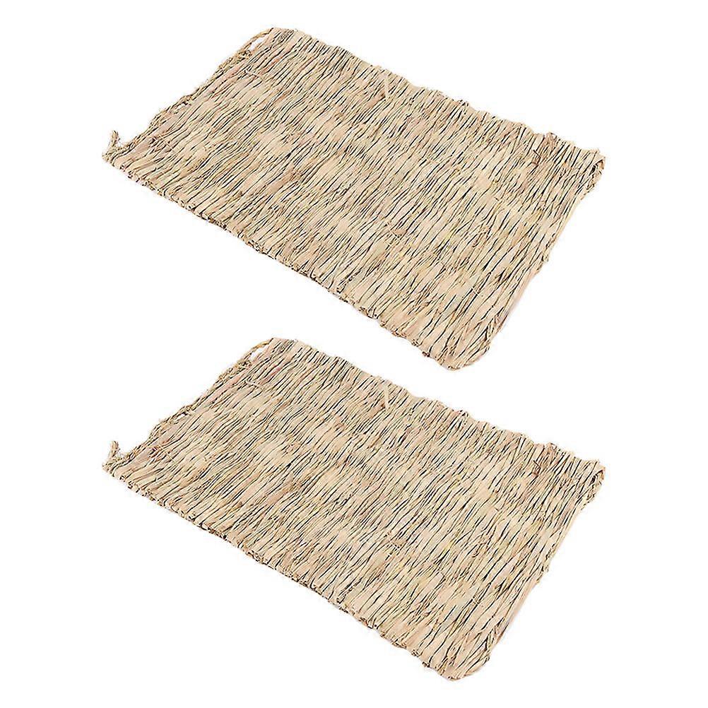 Hamster Pad 2Pcs Indoor Nesting Mat Beige Environmentally Friendly Breathable Flooring