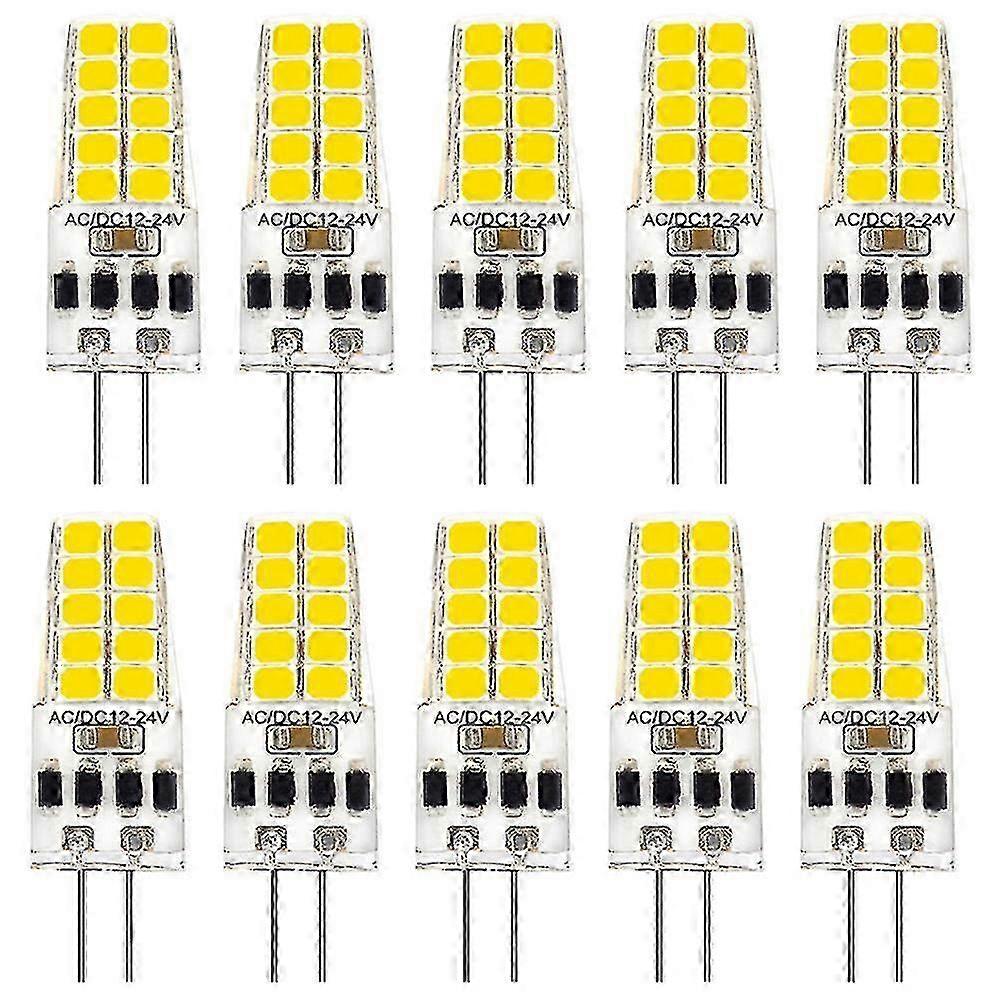 Lot de 10 ampoules LED G4 3 W, 250 lumens, remplacement pour ampoules halogènes 20 W, 25-26