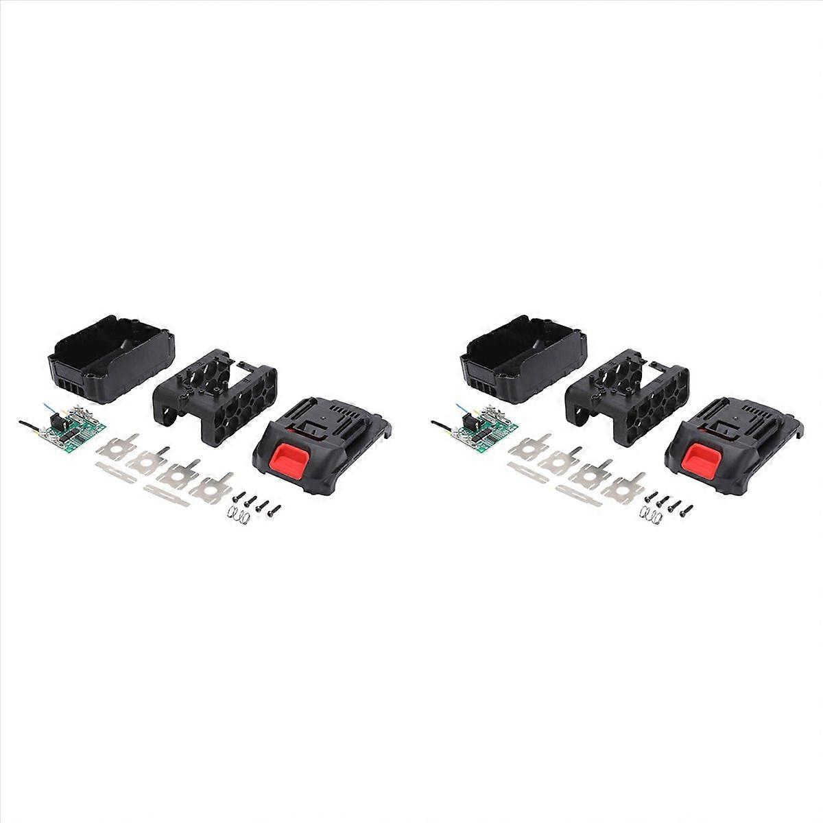 2X Power Tools Case 21V Battery Storage Box for Wireless Electric Angle Grinder Cutting 18650 Batter