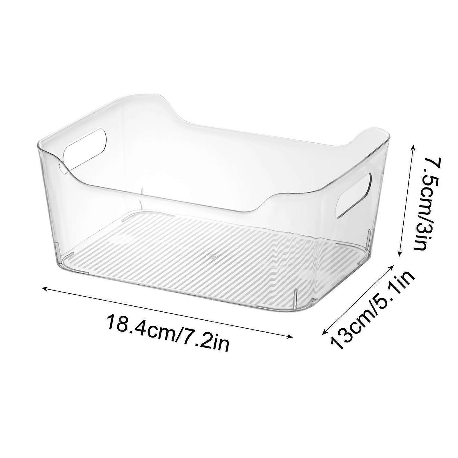 Fnyoxu Large Deep Plastic Storage Bin with Handle, Compatible with Bathroom/Vanity Organization, Makeup Organizer for Shelf, Cabinet