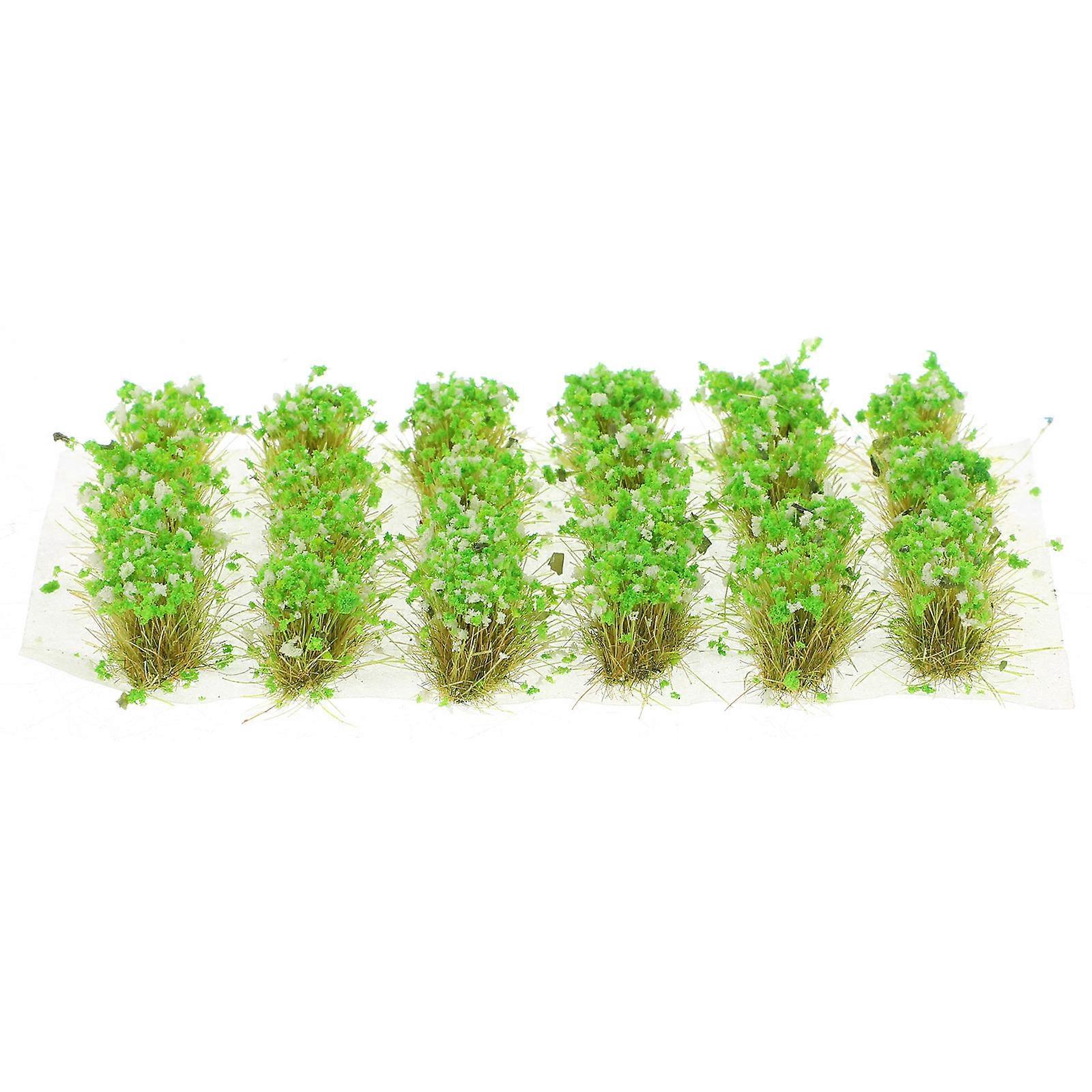 Simulated Grass Cluster Fake Grass Tuft Model for DIY Decor 1 Box