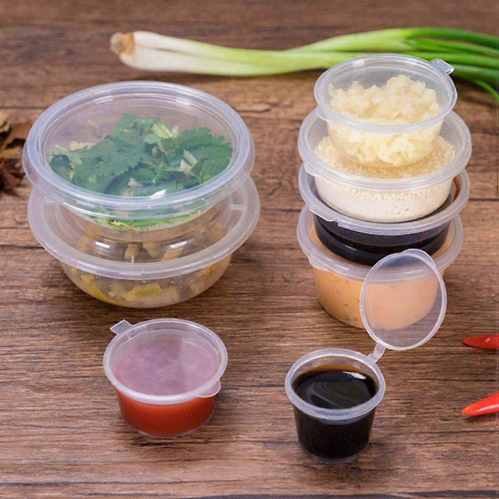 1 Set 200 Pcs Disposable Sauce Storage Cups Portion Cups (Transparent)