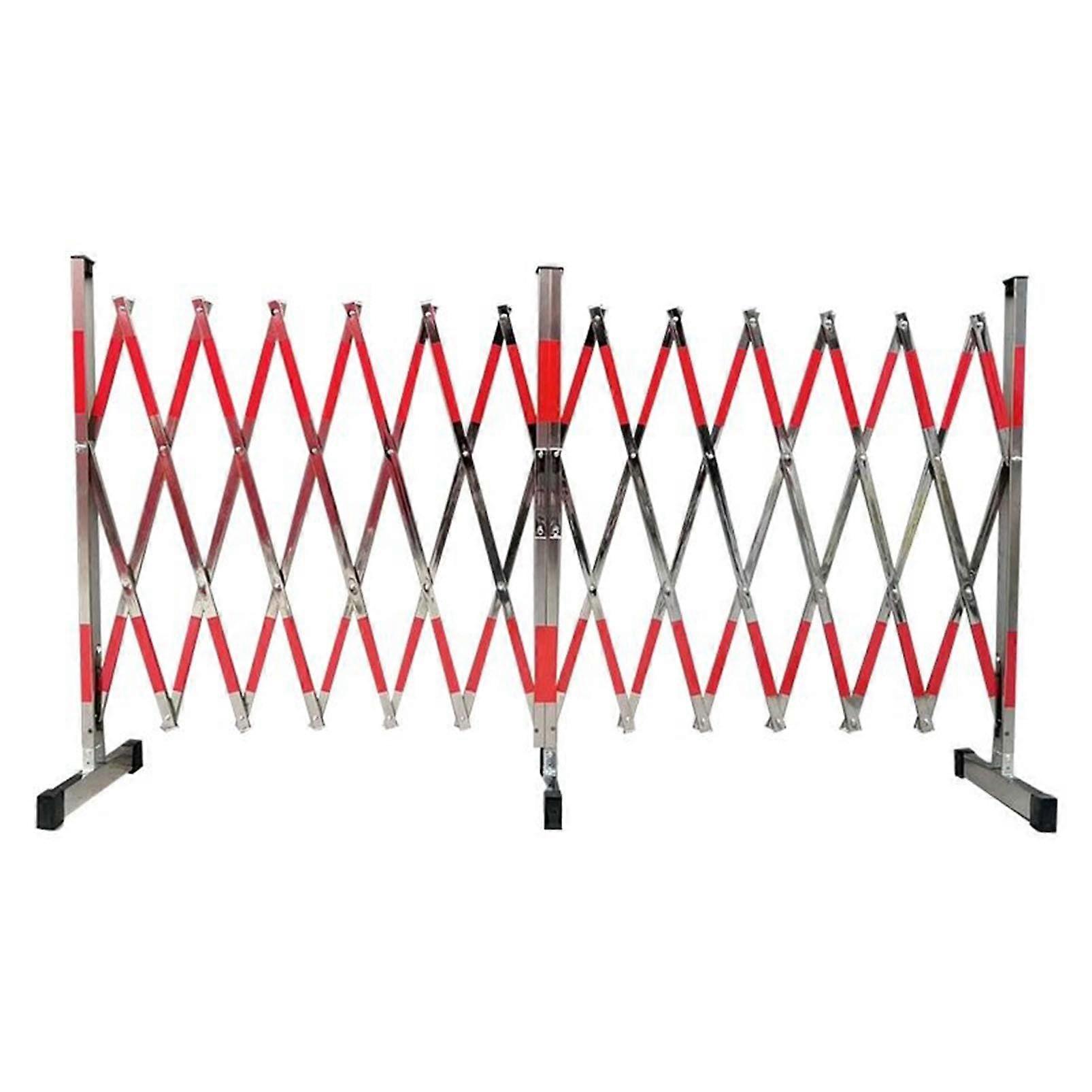 Expandable and Portable HeavyDuty Security Gate, 6 Ft Span, Steel, For Construction Sites And Garages
