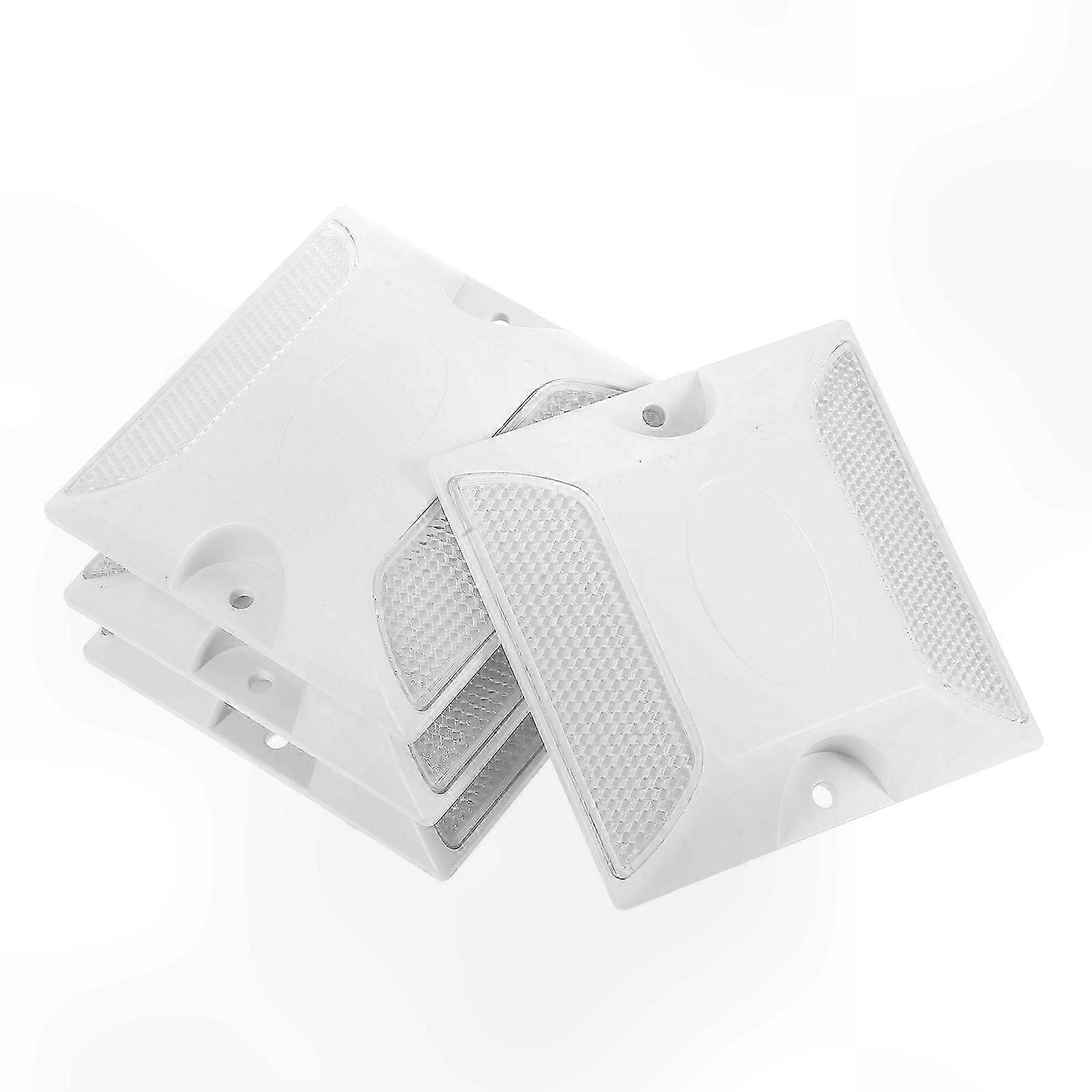 Reflective Road Markers for Enhanced Visibility, 4-Pack Pavement Studs, Easy to Install for Driveway and Road Safety