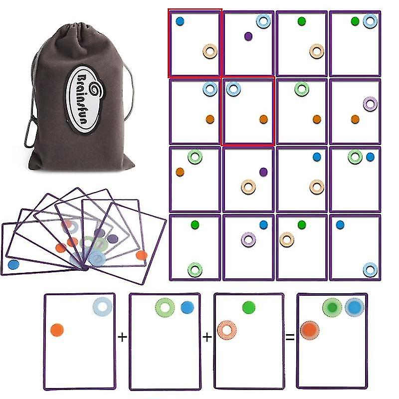 Card Games Spatial Logical Training Toy Overlapping Swish Card Excellent Plastics Prolonged Durable Game