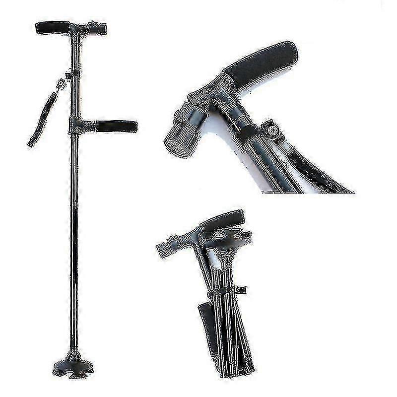 Folding Cane With Led Light, Adjustable Canes And Walking Sticks For Arthritis Disabled And Elderly Happy H