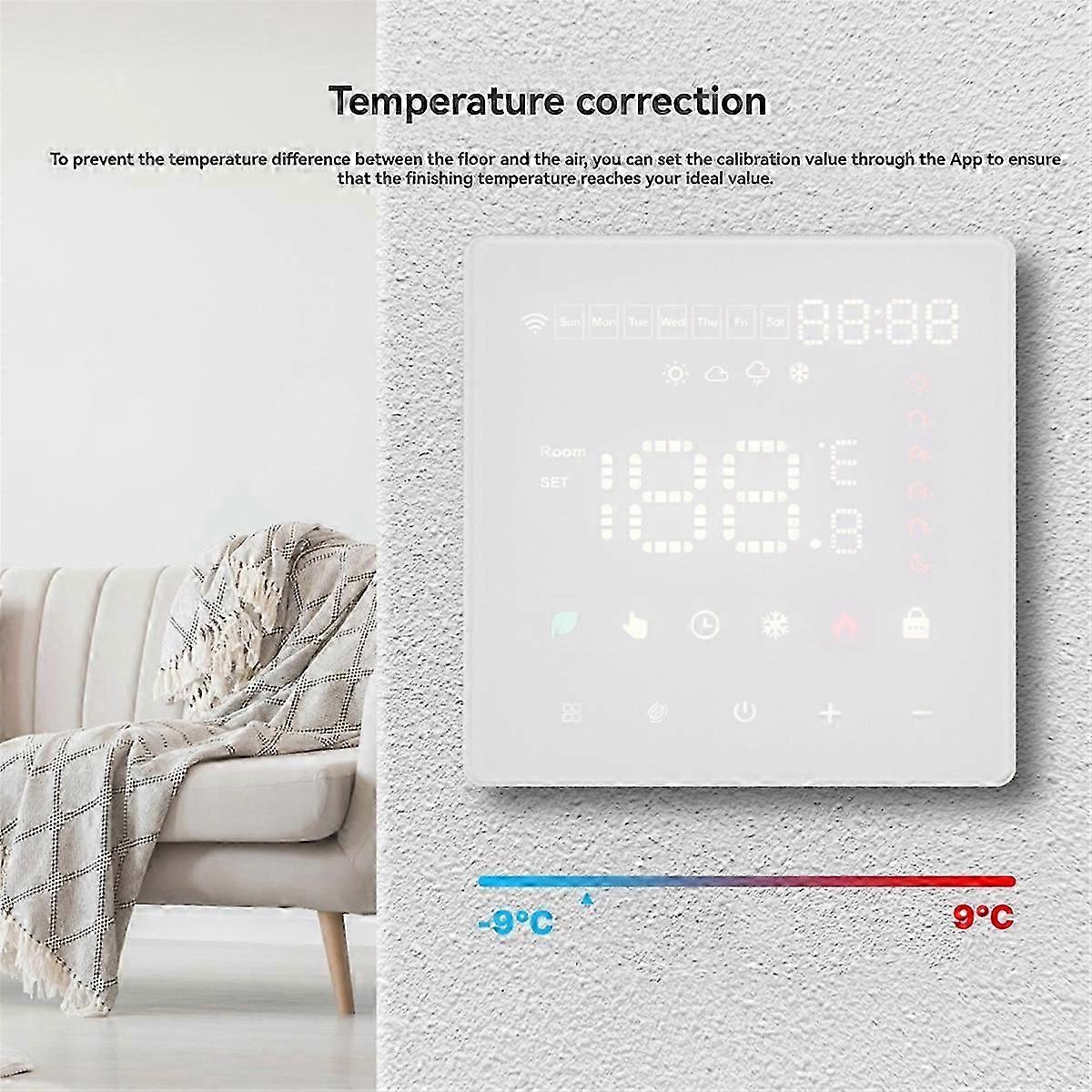 Tuya WiFi Thermostat Smart Electric Floor Heating Temperature Controller Switch Support APP Remote V