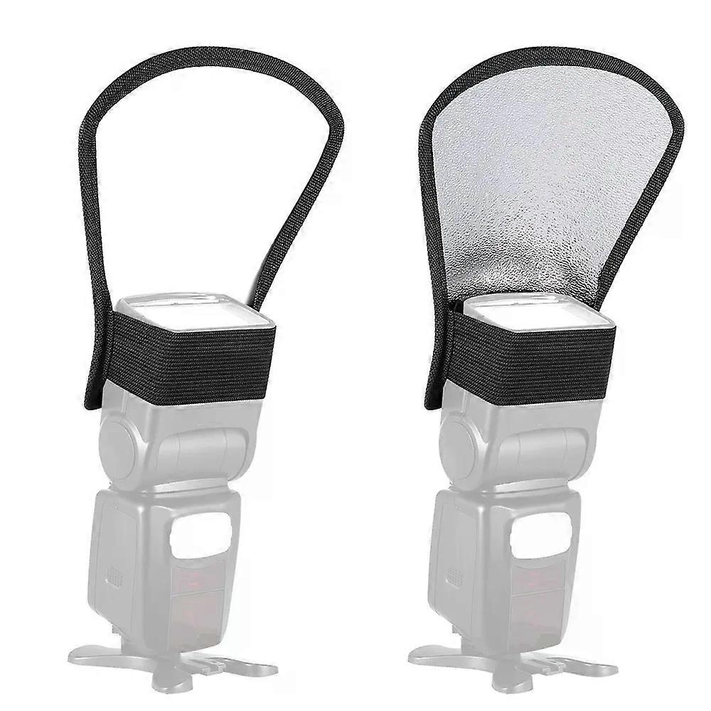 Universal 2-in-1 Flash Diffuser Softbox Photo Flash Light Silver/White Reflector Photography Accessories