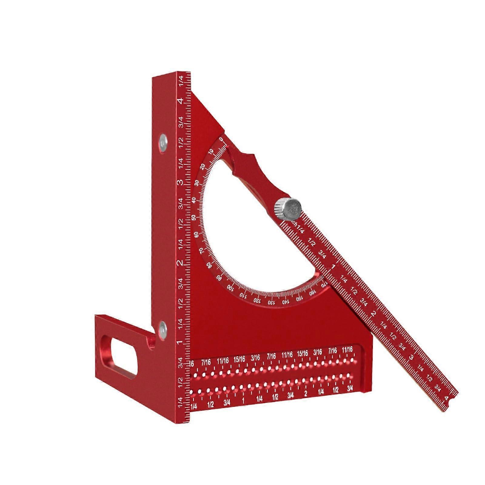 Aluminum Alloy Carpentry Protractor 180Degree Adjustable Angles Tool for Woodworking and Construction