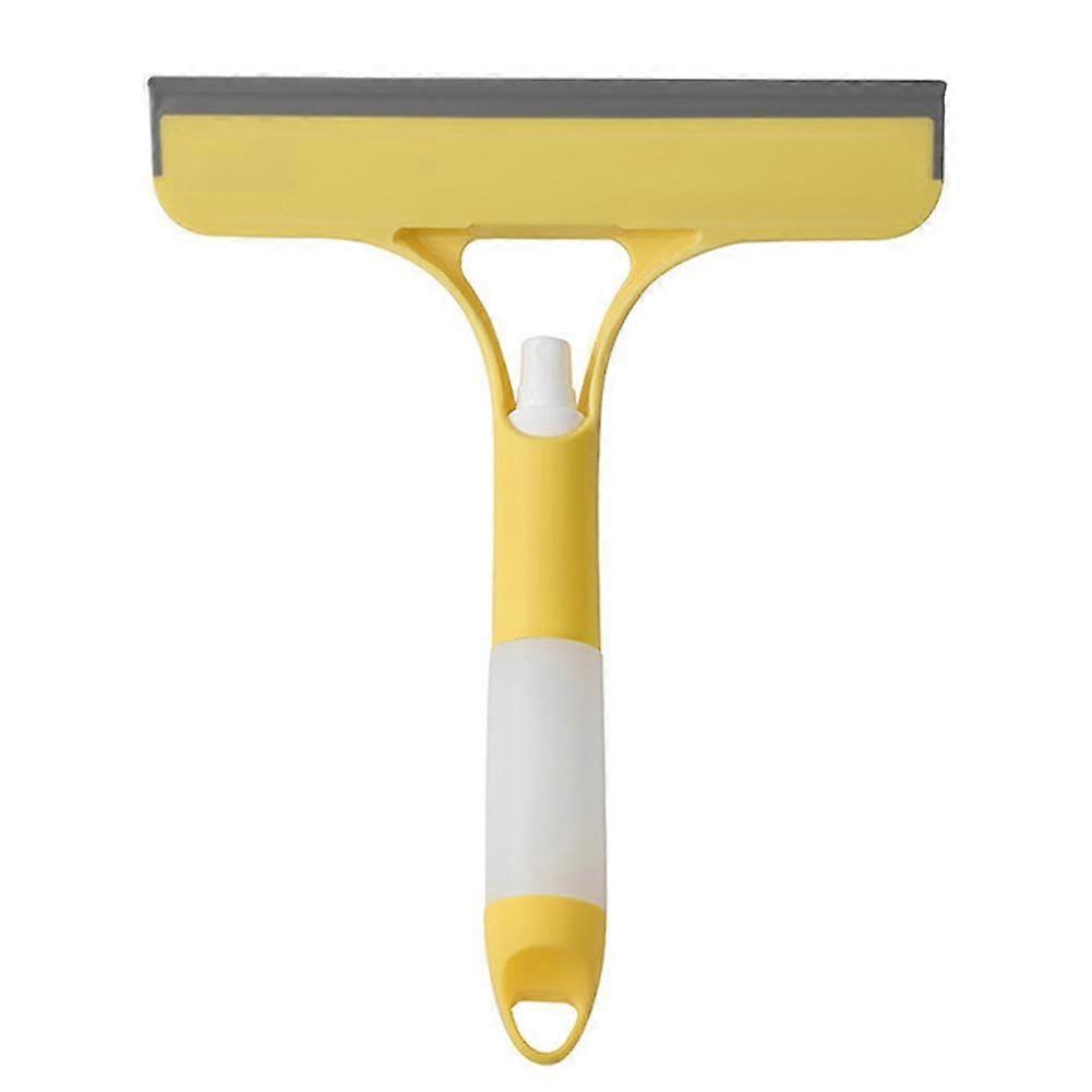 3 In 1 Window Cleaning Scraper With Spray Window Squeegee For Shower Glass Yellow 1 Piece 2025 Model