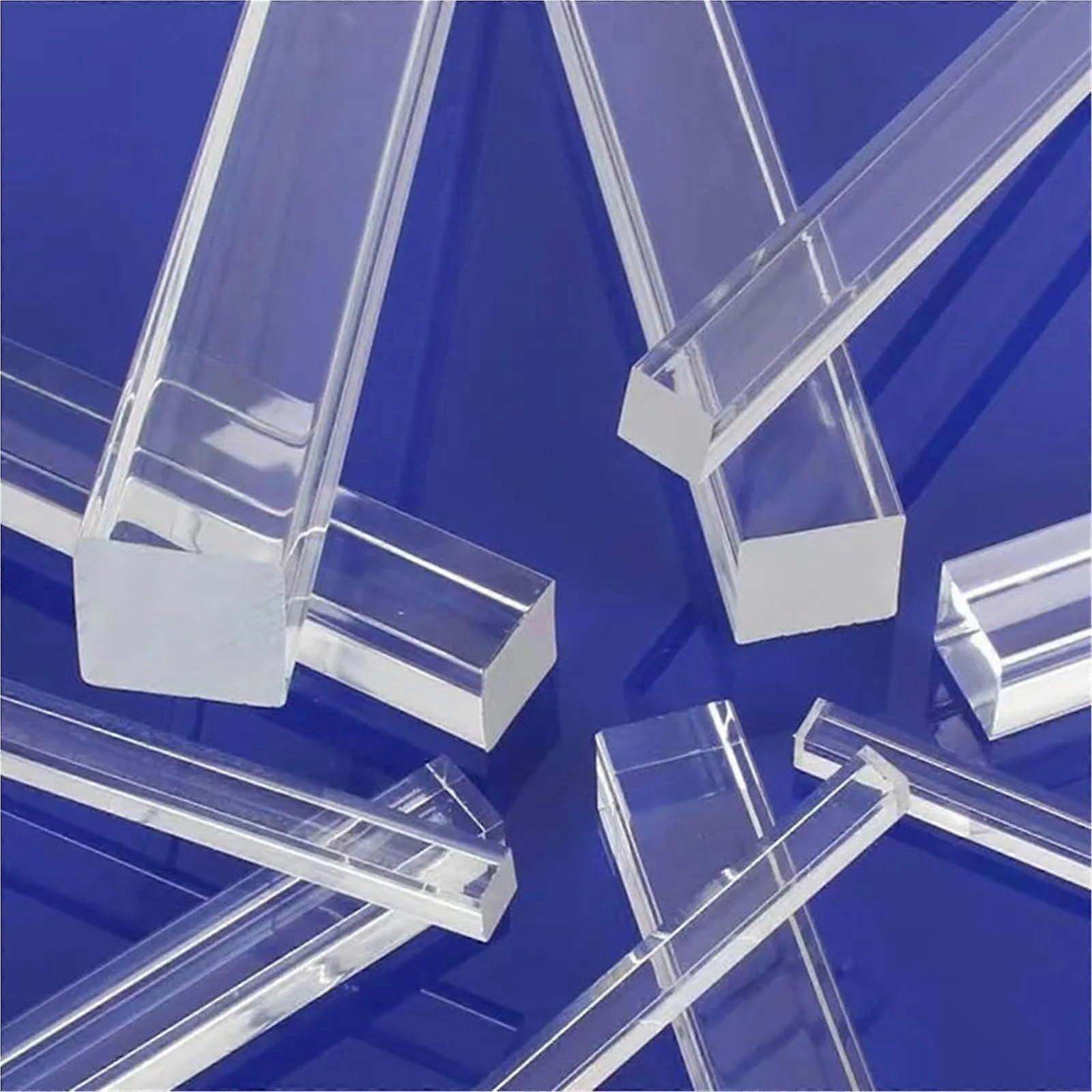 Transparent Acrylic Square Rod 10cm PMMA Bar for DIY Tools Stand or Display Holder (25x25mm)