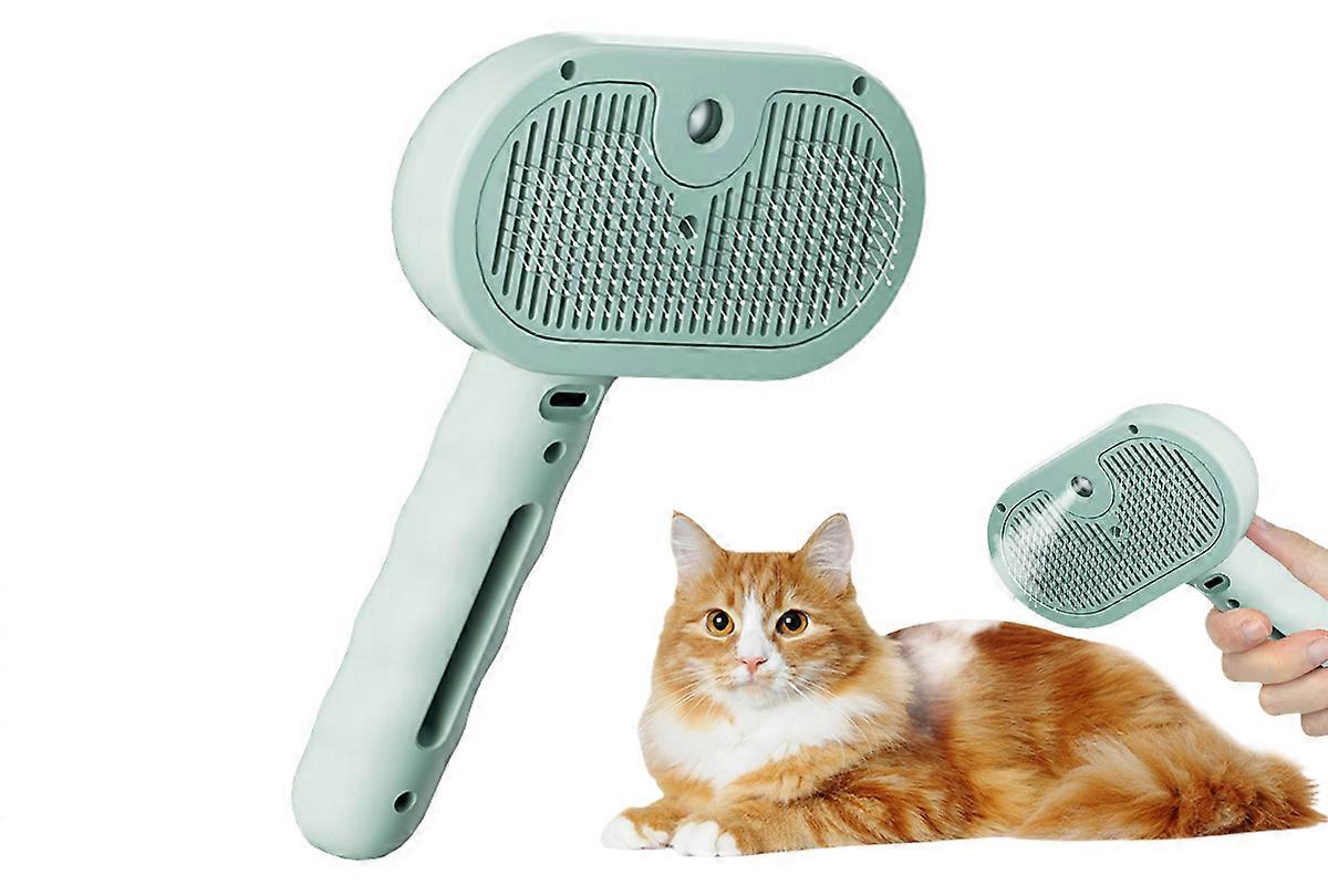 Electric Pet Spray Brush Rechargeable Self-Cleaning with Mist for Tangles