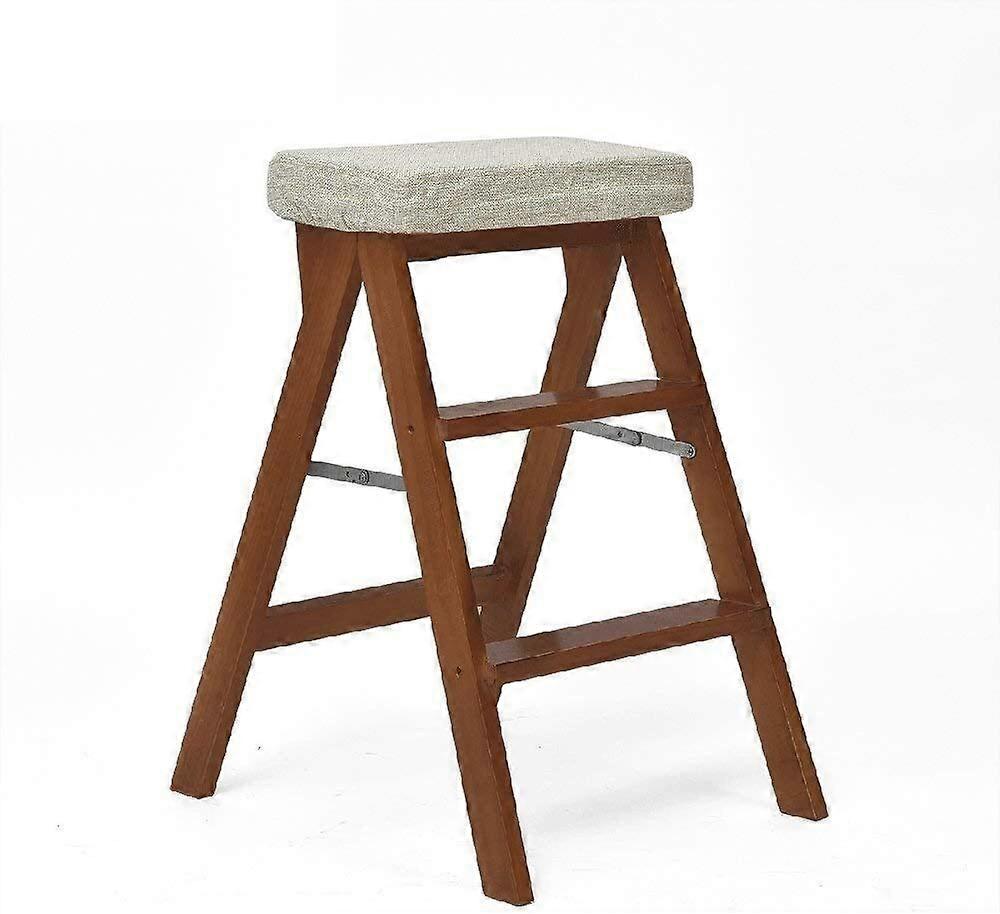 Wooden Step Stool  Kitchen Stool Folding Chair Multifunctional Solid Wood Footstool For Home