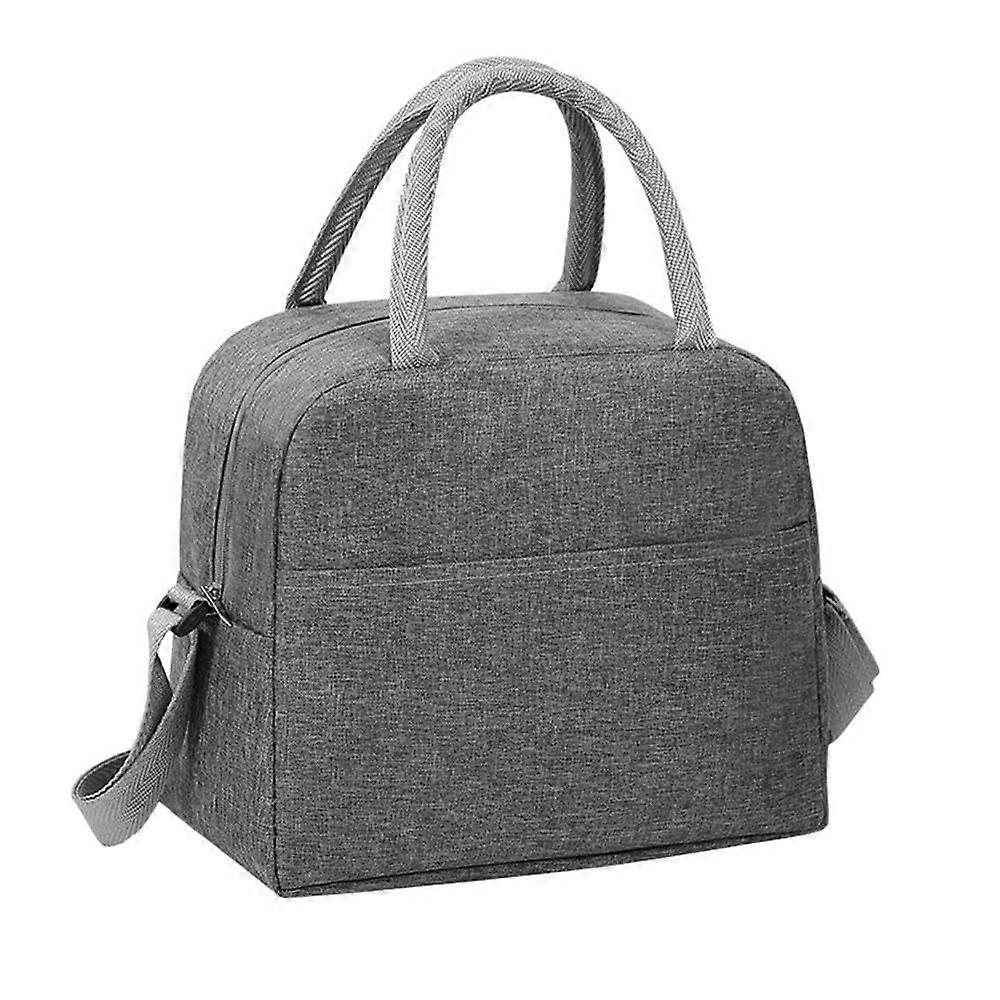 Lunch Bag Unisex Insulated Small Gray Reusable Lunch Tote, Leakproof Cooler for Work and Picnic