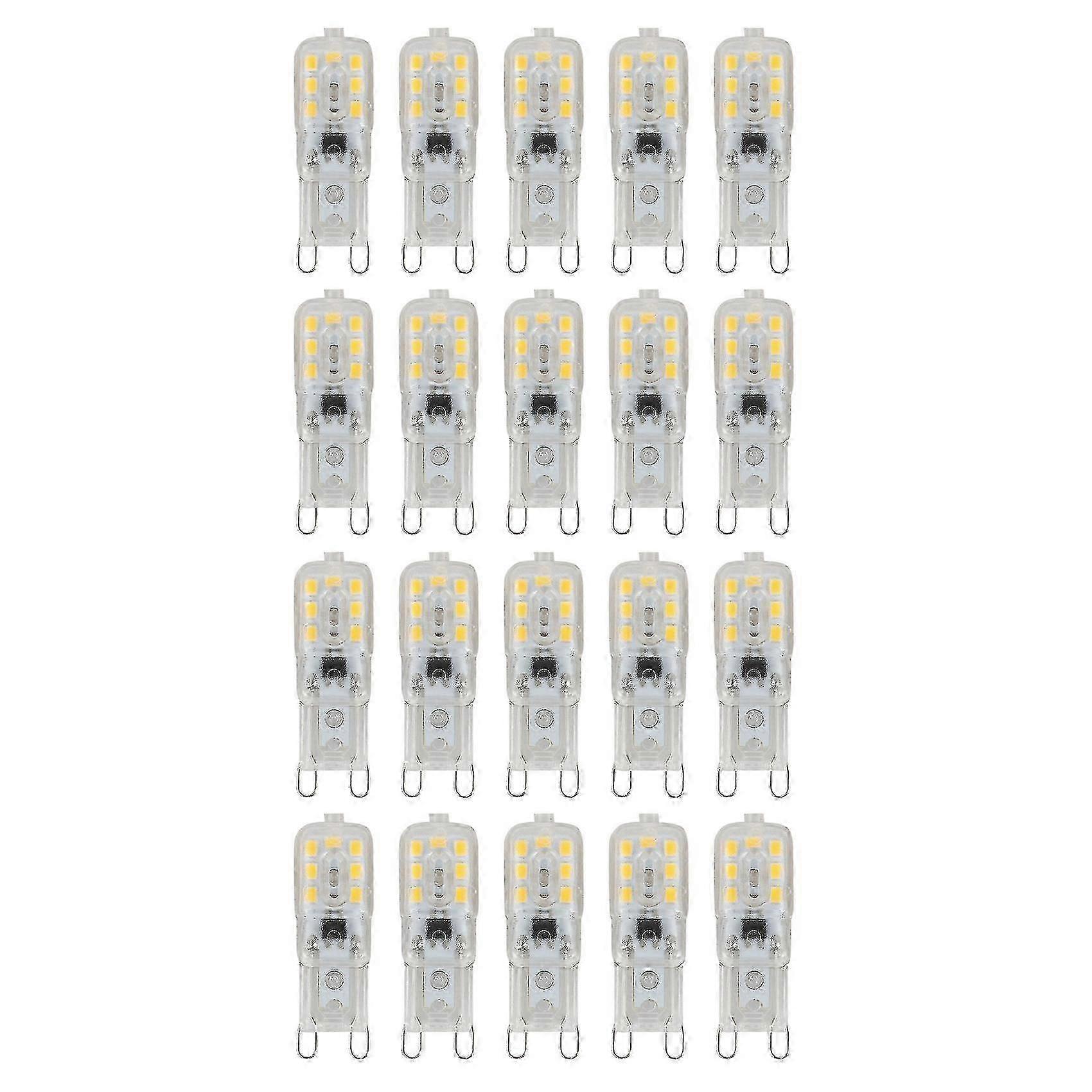 G9 5w LED調光可能なカプセル電球20パックAC220-240v