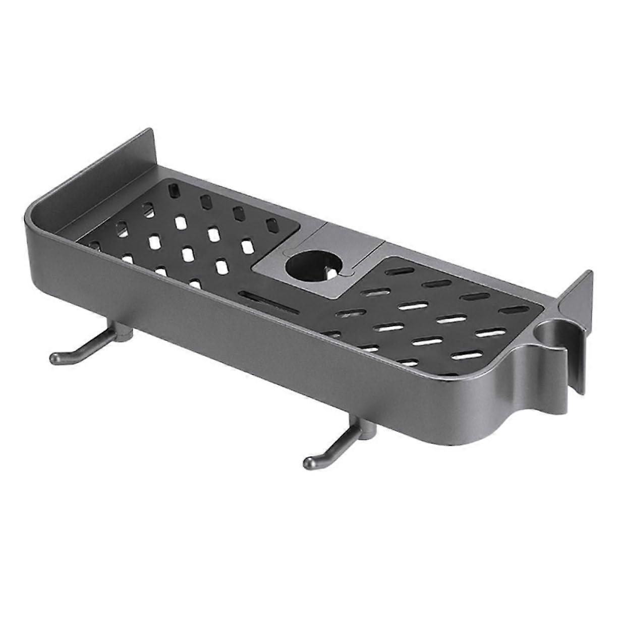 Shower Organizer Rack For Bathroom, Height Storage Shelf, Drainage Design, Easy Installation, Shower Slide Bar Compatible