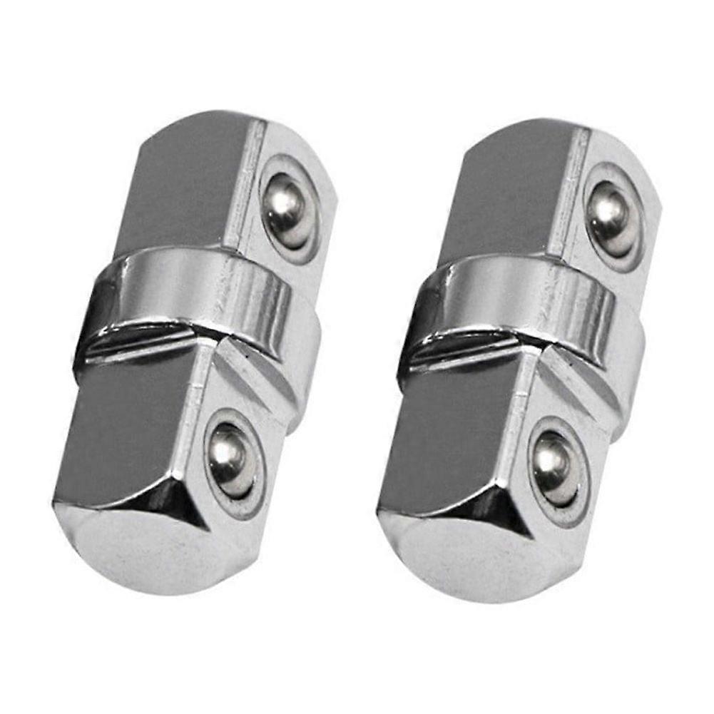 2PCS 3/8in Double-head Hex Socket Wrench Adapter Extension Rod Driver Conversion