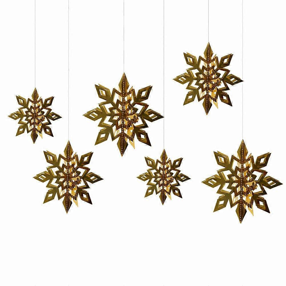 Snowflake Charms for Festive Home Decoration Pack of 6 Sparkling Designs