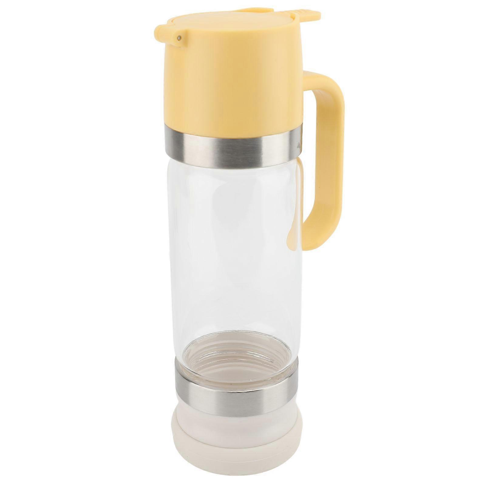 Honey Dispenser 350ml Clear Glass Syrup Dispenser with Handle Prevent Dripping Honey Container for