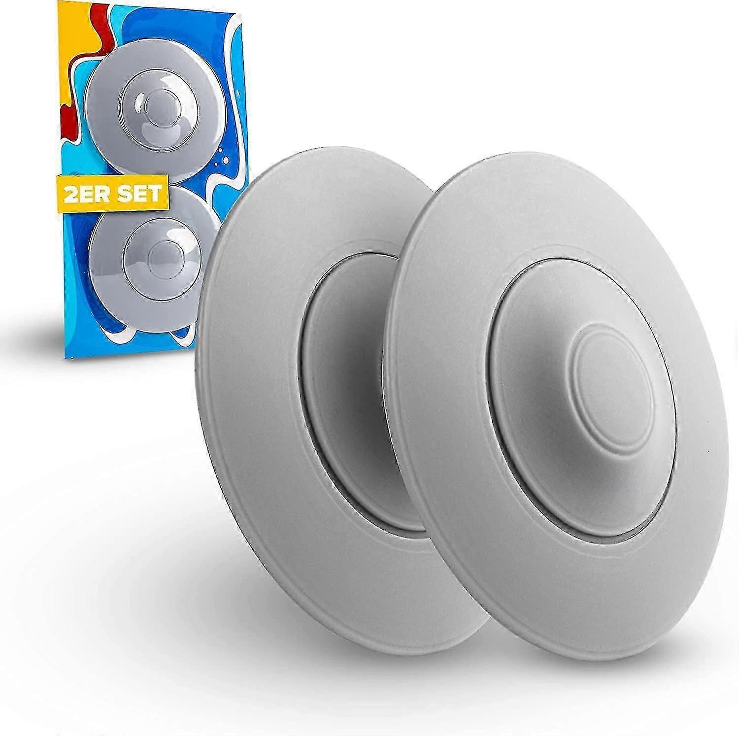 Universal Drain Plug - Basin Stopper With Hair Sieve Function - Practical Silicone Drain Sieve - Rubber Bath Plugs In Set Of 2 Pieces