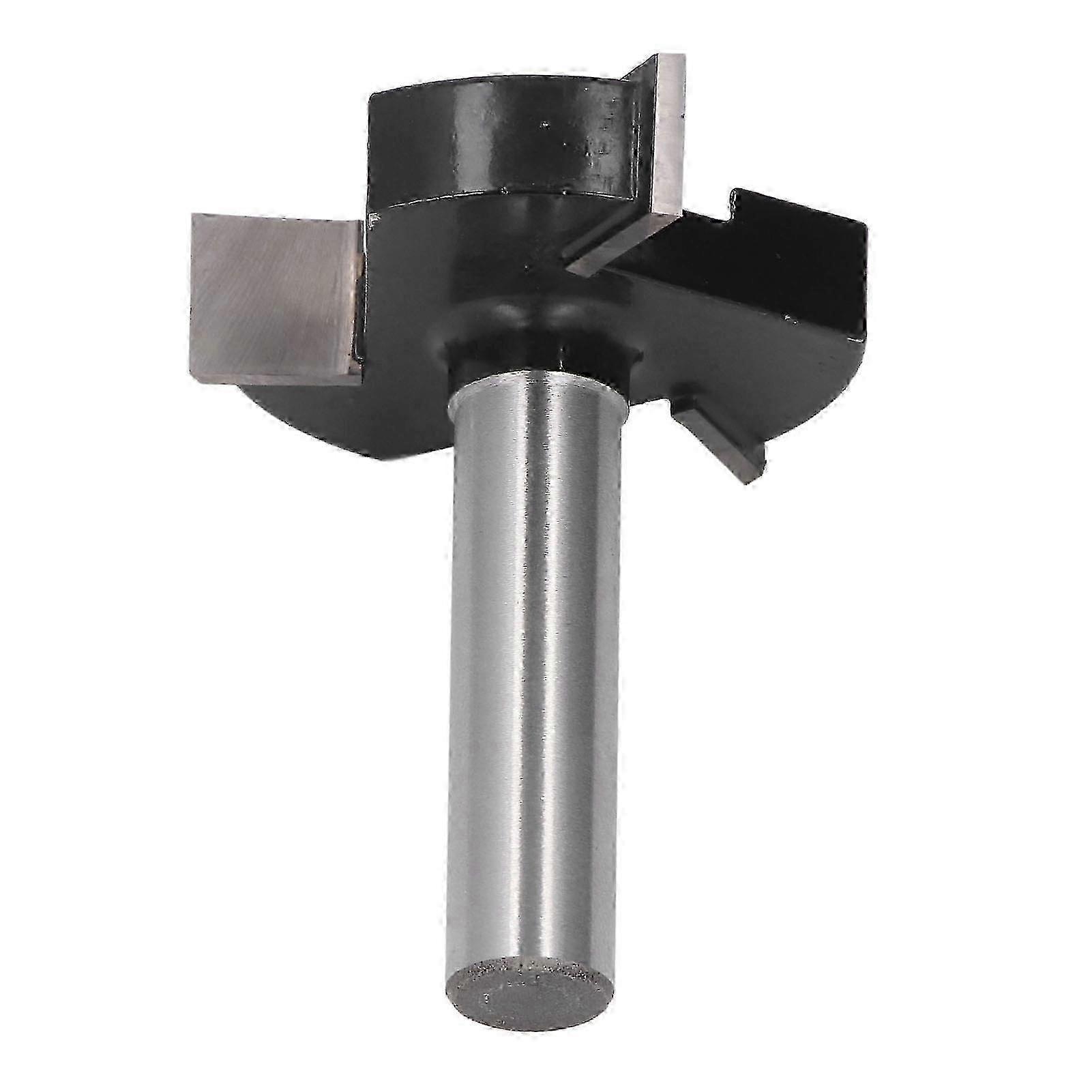 CNC Router Bit 3 Teeth T Shaped Surfacing Bit Wood Milling Cutter 12mm Shank 49mm Cutting Diameter