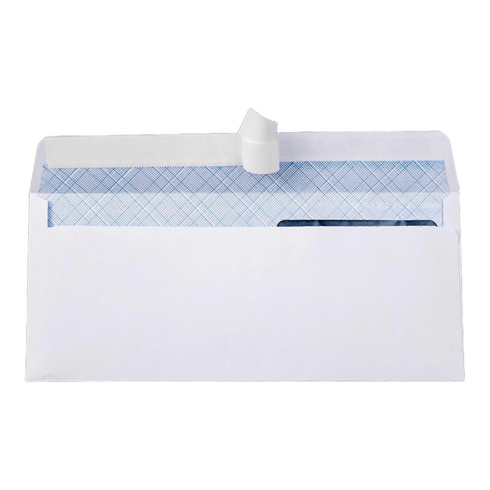 Business Security Envelopes Containing Double Display Window and Durability Recyclable Paper for Office Correspondence Multicolor