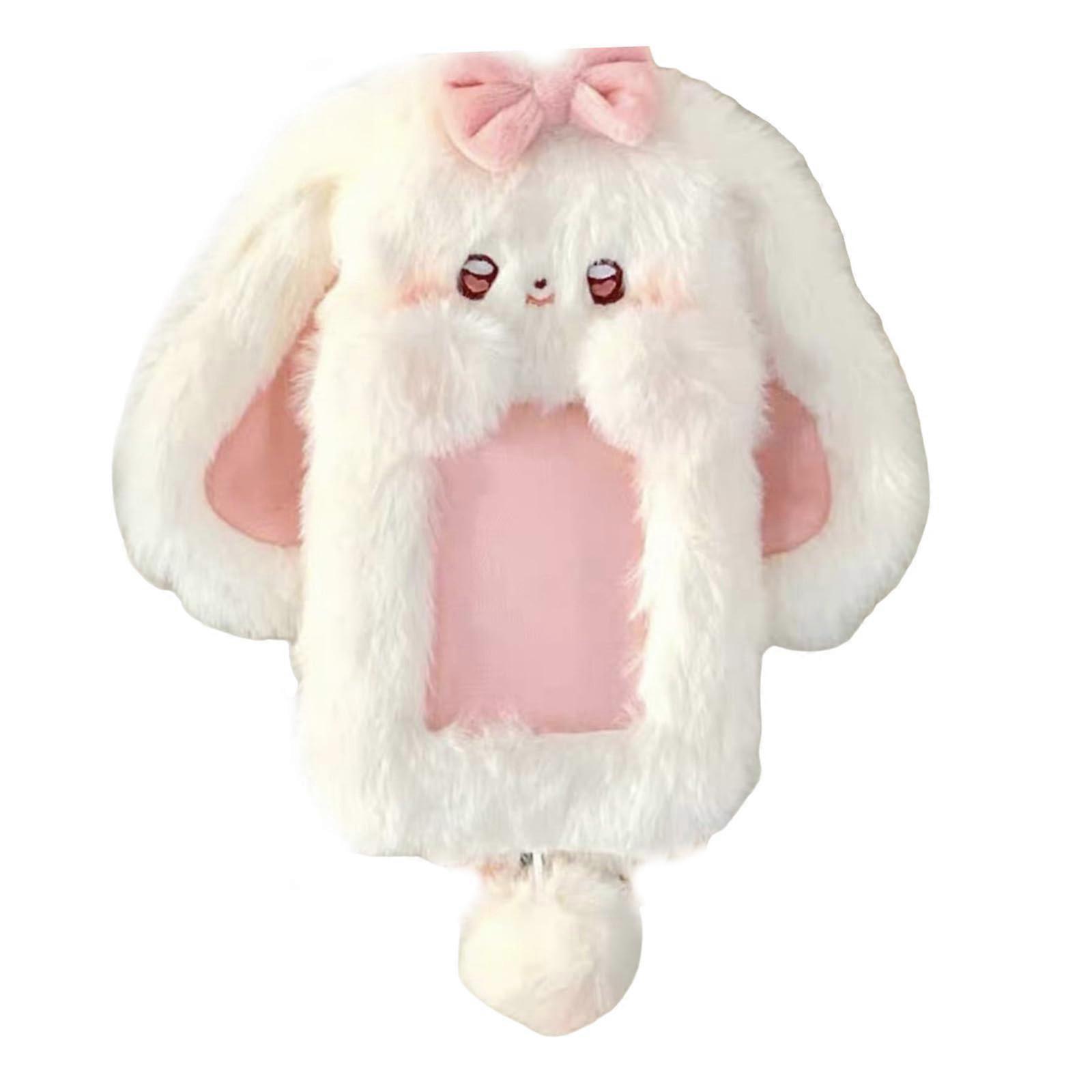 Cartoon Rabbit Credit Card Holder Plush Protective Sleeve for Photocard ID Bus Pass