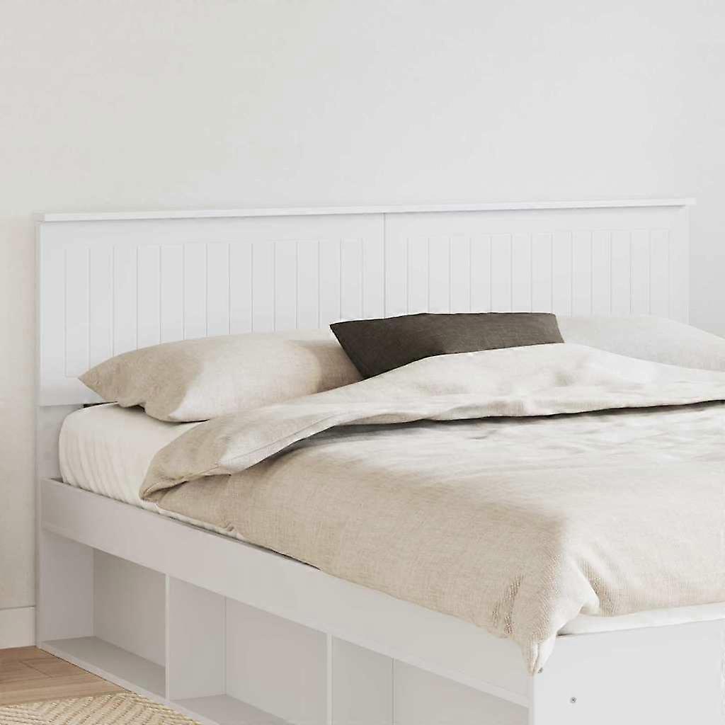 Headboard with headboard white 160 cm wood-based material
