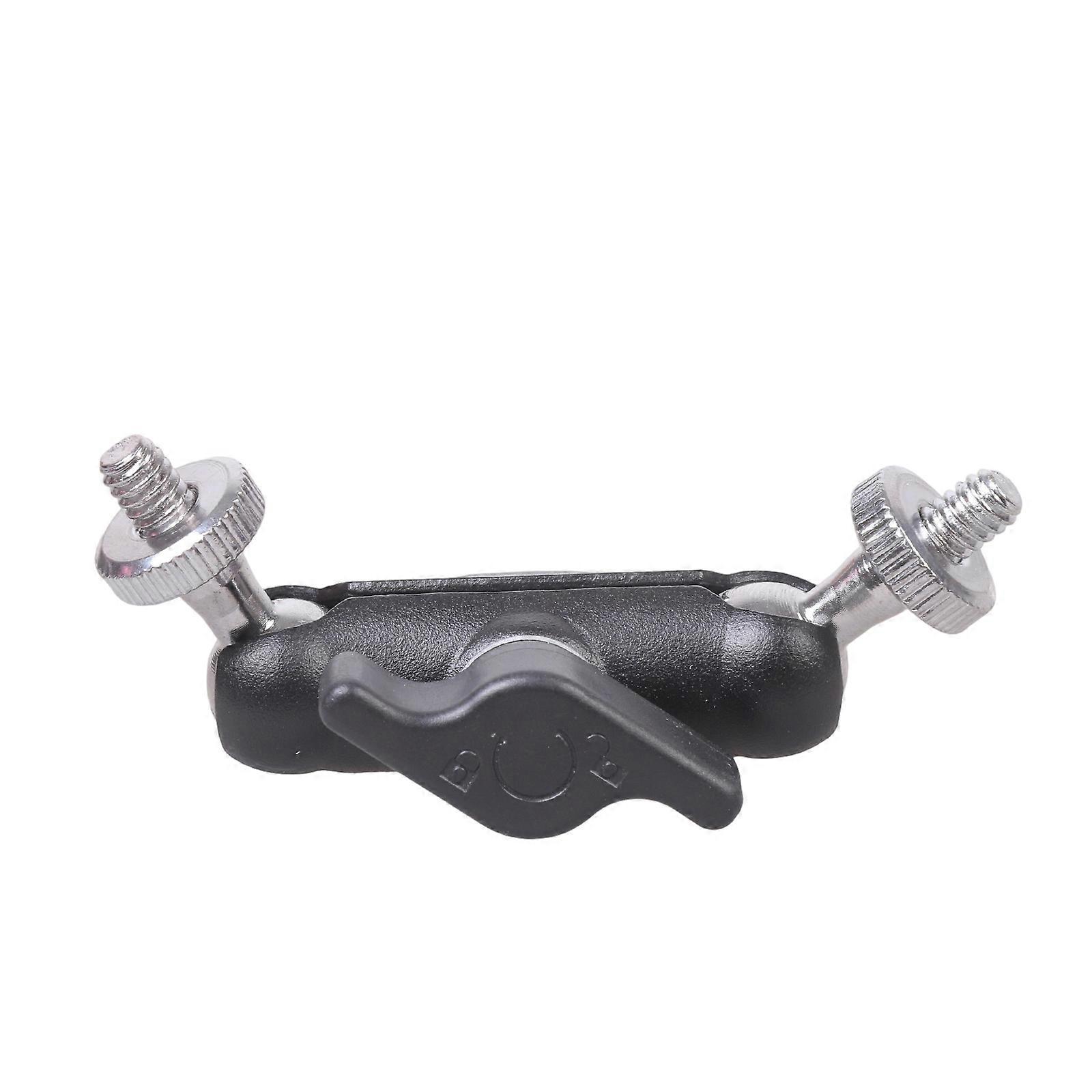 Heavy Duty Double Metal Disc 1/4" Thread Adapter Support 360 Degree Rotating For Camera Mic Light Stand Mounting Bracket Multicolor