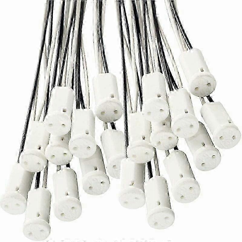 25 Pieces G4 Lamp Holders Socket G4 Lamp Holder with Ceramic Holder for G4 LED Halogen Lamp 10cm Cable