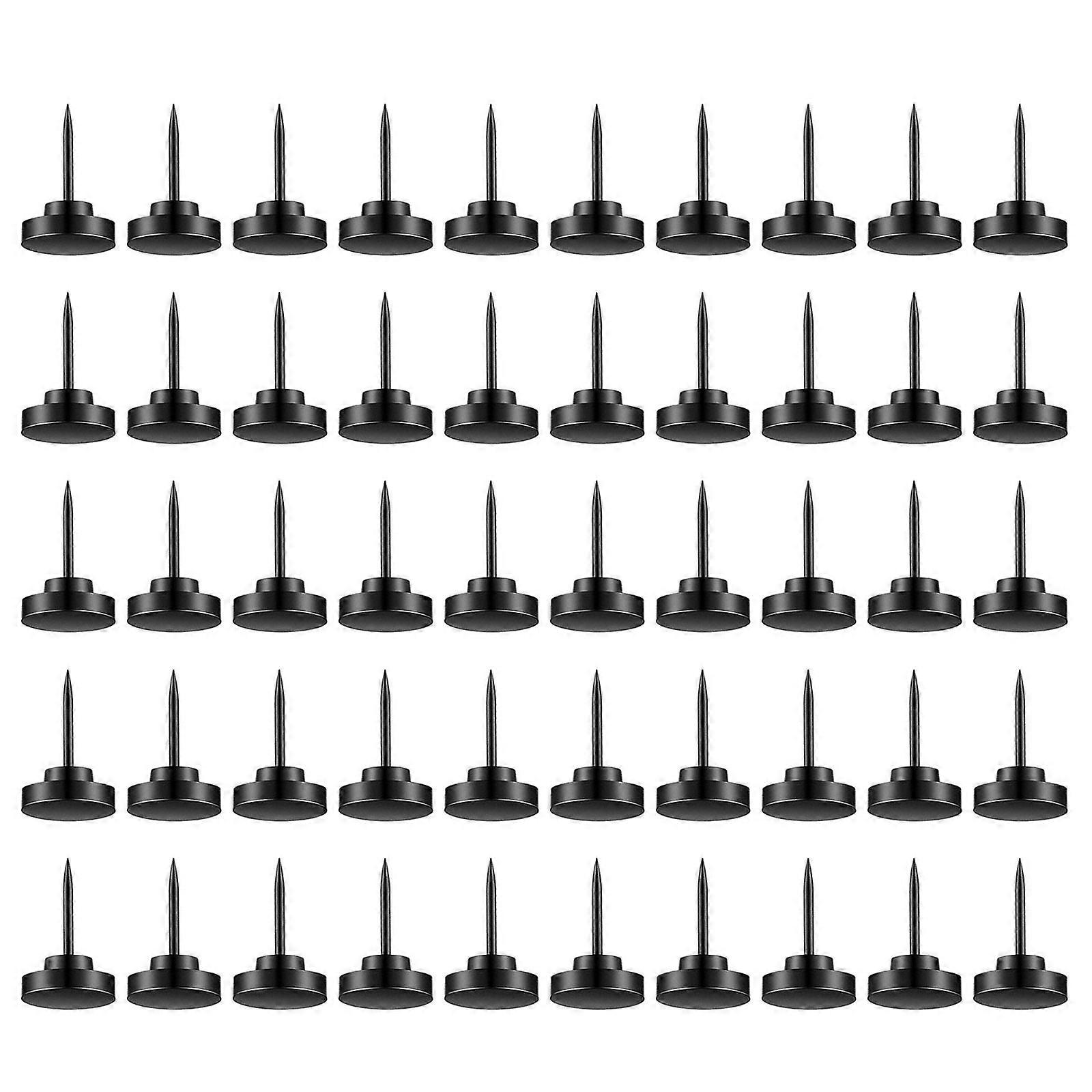 50pcs Metal Push Pins Steel Point Push Pins with Clear Stroage Box Upgrades for Secure Attachment to Wall  & Boards Multicolor