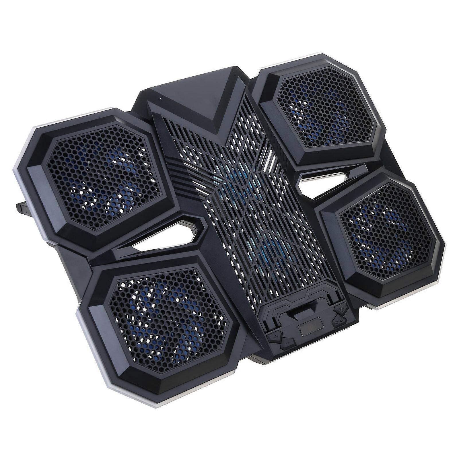 Cooling Pad for 12.1-17.3in Laptop Quiet Notebook Cooling Pad Cooling Stand with 2 USB Port 6 Cooling Fan LCD Screen Multicolor