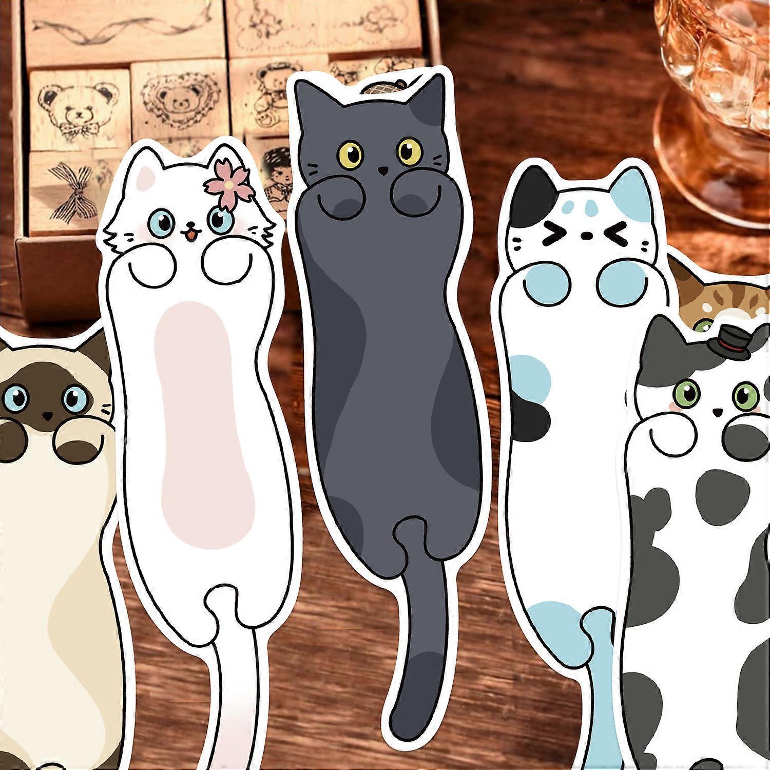 30 Cartoon Cat Bookmarks - Simple, Creative, Artistic, Reading Material - Paper Bookmarks (DIY Available)