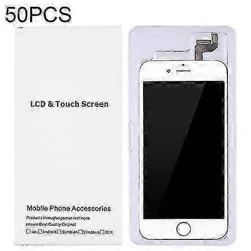 50 PCS Cardboard Packaging White Box for iPhone 6s Plus & 6 Plus LCD Screen and Digitizer Full Assembly